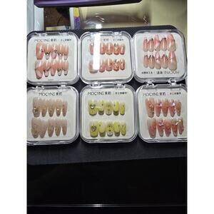 MOCYNE Press On Nails Bundle 6 Mixed Styles Short/Medium New Sealed Lot